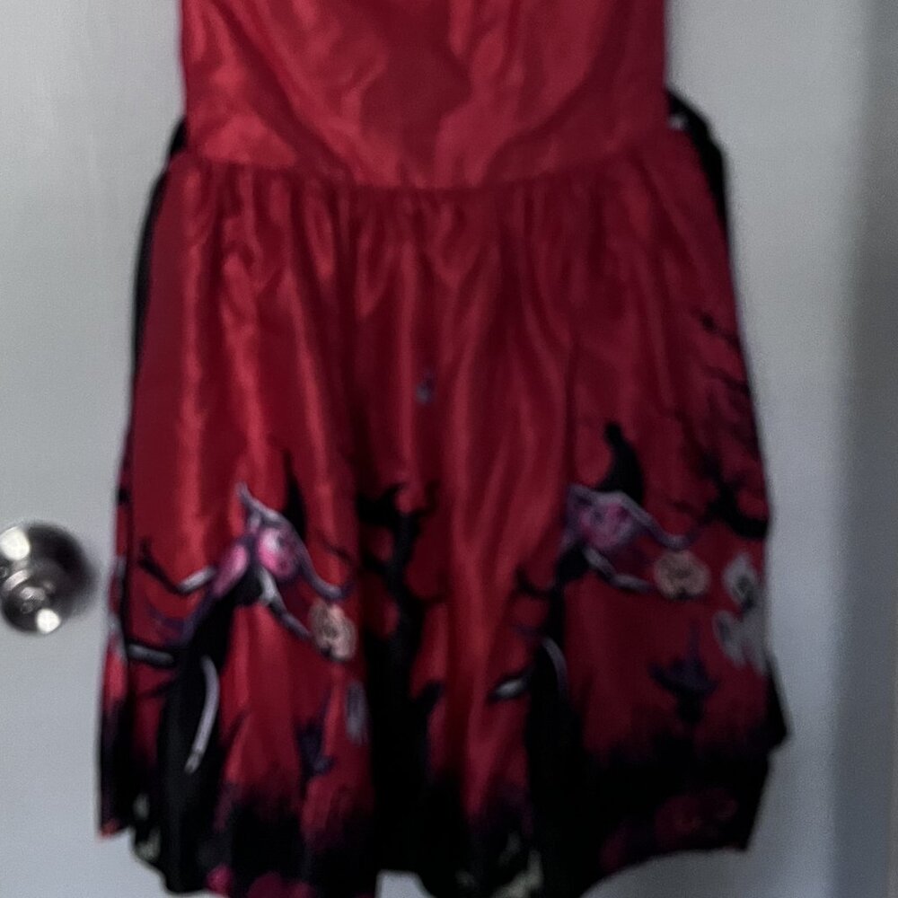 New Red Halloween Costume Dress w Witches Ghosts Pumpkins & More Size 2XL 16-18